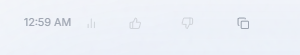 Ask AI per-message action buttons