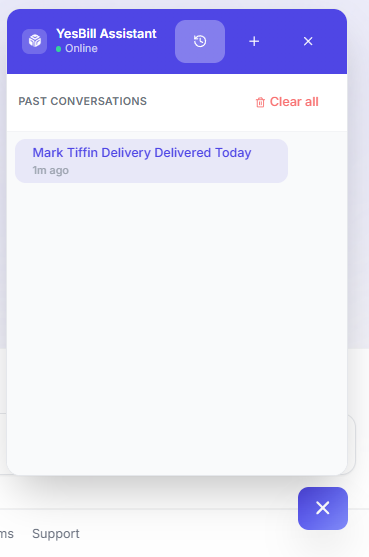 AI agent conversation history