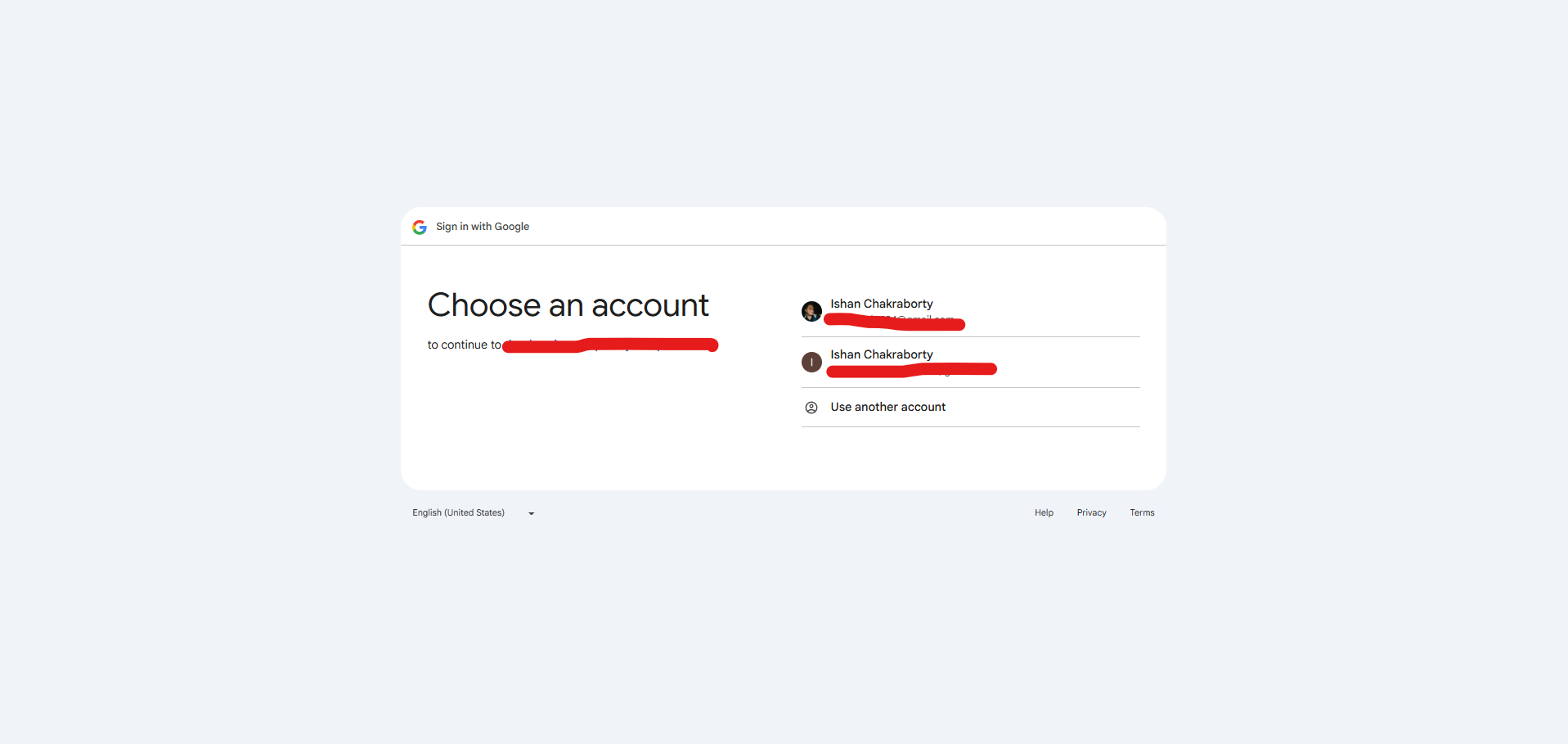 Google SSO login — authorise