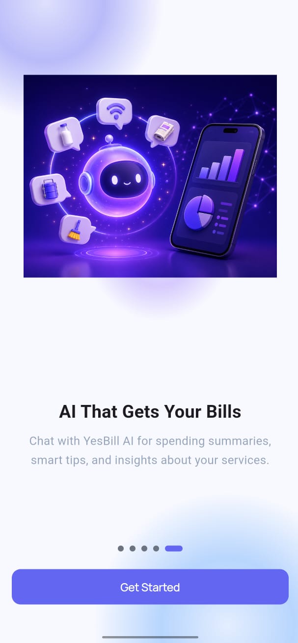 YesBill Mobile app overview