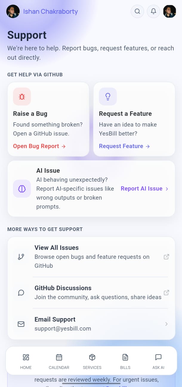 Support screen